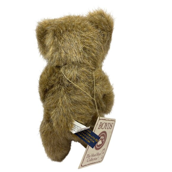 Boyds Plush Beary Goodfriend Holiday Teddy Bear 8" With Plaid Pillow - Picture 2 of 6